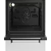 Fogão a gás e elétrico de livre instalação BEKO FSE52323DWD, placa de 4 queimadores, 60 cm, forno de 55 L, classe de eficiência energética A