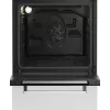 Fogão a gás e elétrico de livre instalação BEKO FSE52323DWD, placa de 4 queimadores, 60 cm, forno de 55 L, classe de eficiência energética A