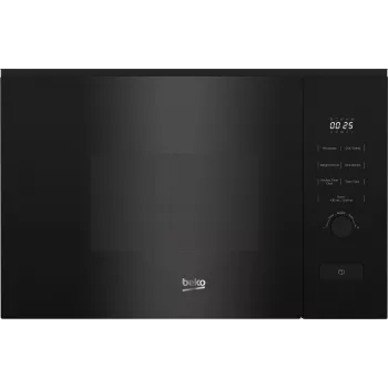 Micro-ondas de encastrar com grelhador BEKO BMGB20212B, 800 W, 20 L, botões rotativos e teclas, prato giratório de 24,5 cm, preto