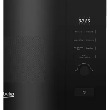 Micro-ondas de encastrar com grelhador BEKO BMGB20212B, 800 W, 20 L, botões rotativos e teclas, prato giratório de 24,5 cm, preto