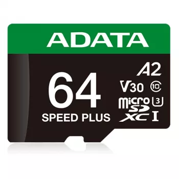Cartão MicroSDXC ADATA Speed Plus 64 GB UHS Class 3 Modelo UD64GUI3V30A2SP-RA1