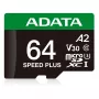 Cartão MicroSDXC ADATA Speed Plus 64 GB UHS Class 3 Modelo UD64GUI3V30A2SP-RA1