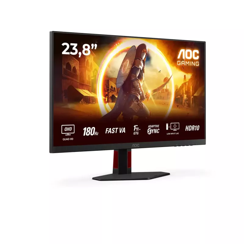 Monitor AOC Q24G4RE 23,8 polegadas Quad HD (2560x1440) Fast IPS 180Hz 1 ms HDR10 DisplayPort 1.4 HDMI 2.0