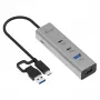 i-tec Metal Universal Charging HUB 2xUSB-C + 2x porta USB-A + Power Delivery 85W