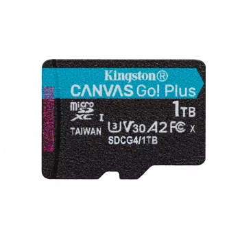 Kingston Technology 1TB microSDXC Canvas Go Plus Gen4 200R A2 U3 embalagem individual sem adaptador
