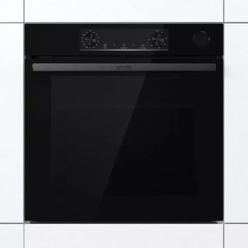 Forno elétrico de encastrar Gorenje BSA6737E15BG — 77 l, preto, temporizador digital, convecção, grelhador, função pizza