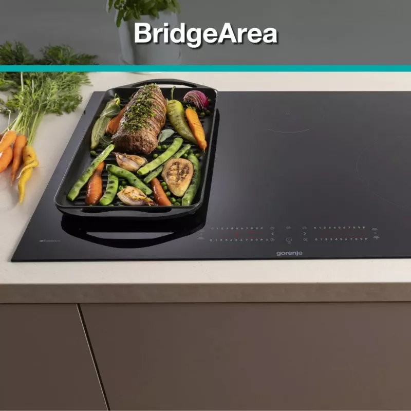 Placa de indução Gorenje GI8432BSCWF, Preto, encastrar, 60 cm, placa de indução por zonas, vitrocerâmica, 4 zona(s)
