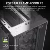 Caixa de PC CORSAIR FRAME 4000D RS Midi Tower Branco — ATX, vidro temperado, 3 ventoinhas frontais de 120mm, suporta radiadores de 360/240/140mm
