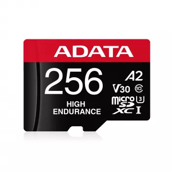 Cartão de memória MicroSDXC ADATA 256 GB AUSDX256GUI3V30SHA2-RA1 UHS-I Classe 10 V30 (leitura 100 MB/s, escrita 80 MB/s) com adaptador SD