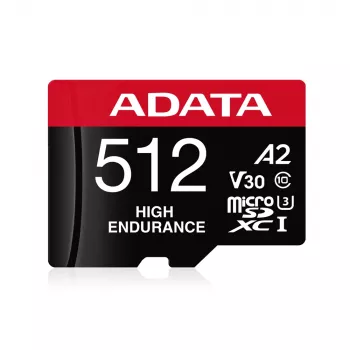 Cartão de memória MicroSDXC ADATA 512GB UHS‑I U3 V30 Classe 10 A2, 100/85 MB/s, à prova de água