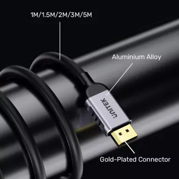 Unitek C1628GY01-2M cabo DisplayPort 1.4, 2 m, 8K@60Hz