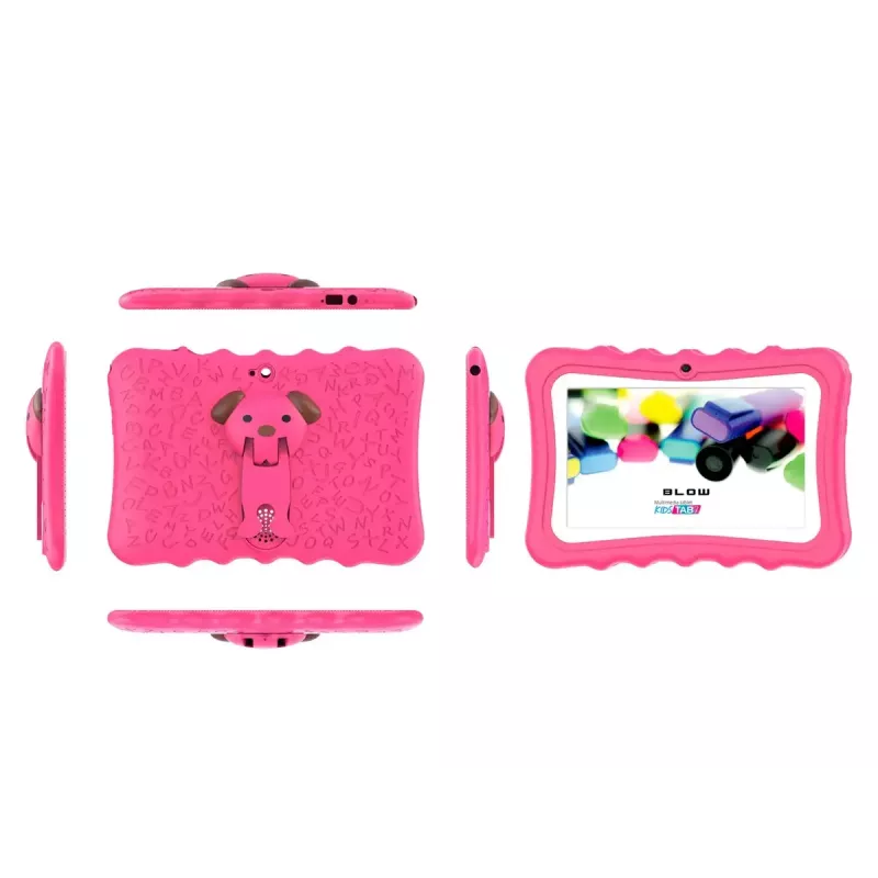 Tablet BLOW KidsTAB7 V2, 7" 1280x800, A133 1,5 GHz, 4 GB RAM, 32 GB, Android 14, com capa, cor-de-rosa