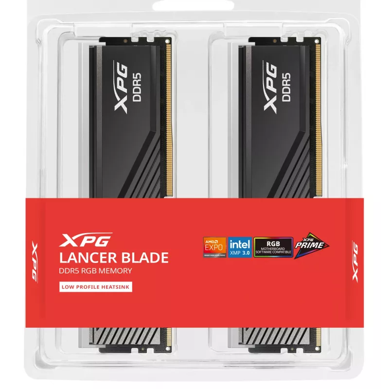 32GB ADATA DIMM 6000 (2x 16 GB) kit dual (preto, AX5U6000C3616G-DTLABRBK, XPG Lancer Blade RGB, INTEL XMP, AMD EXPO)