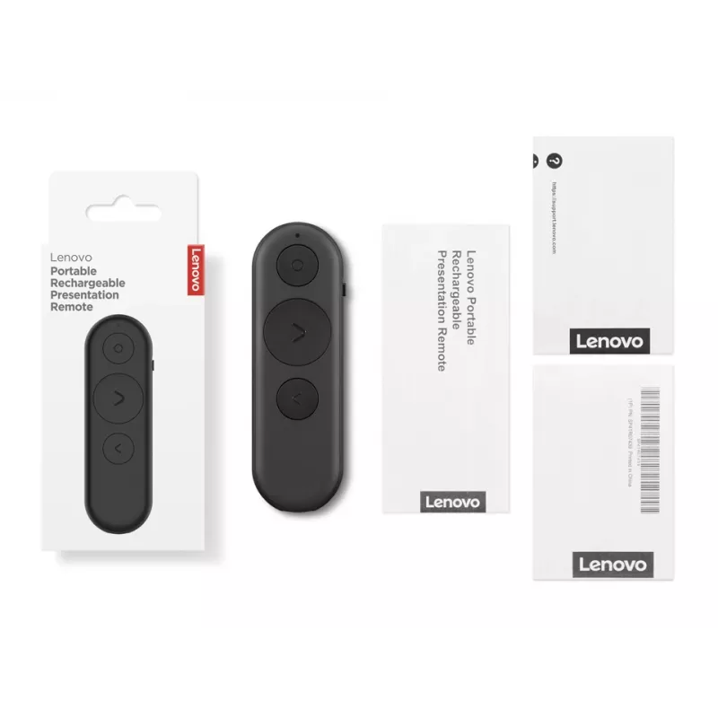 Lenovo apresentador portátil recarregável, Bluetooth, preto