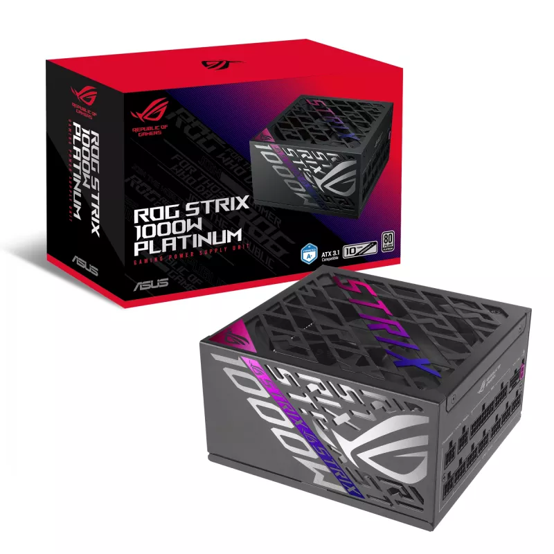 Fonte de alimentação ASUS ROG STRIX-1000P-GAMING 1000 W 20+4 Pin ATX ATX preto, prateado