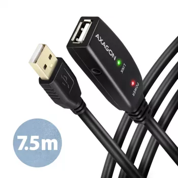 Cabo de extensão USB Axagon ADR-207 7,5 m USB 2.0 preto