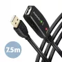 Cabo de extensão USB Axagon ADR-207 7,5 m USB 2.0 preto