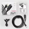 Cabo de extensão USB Axagon ADR-207 7,5 m USB 2.0 preto