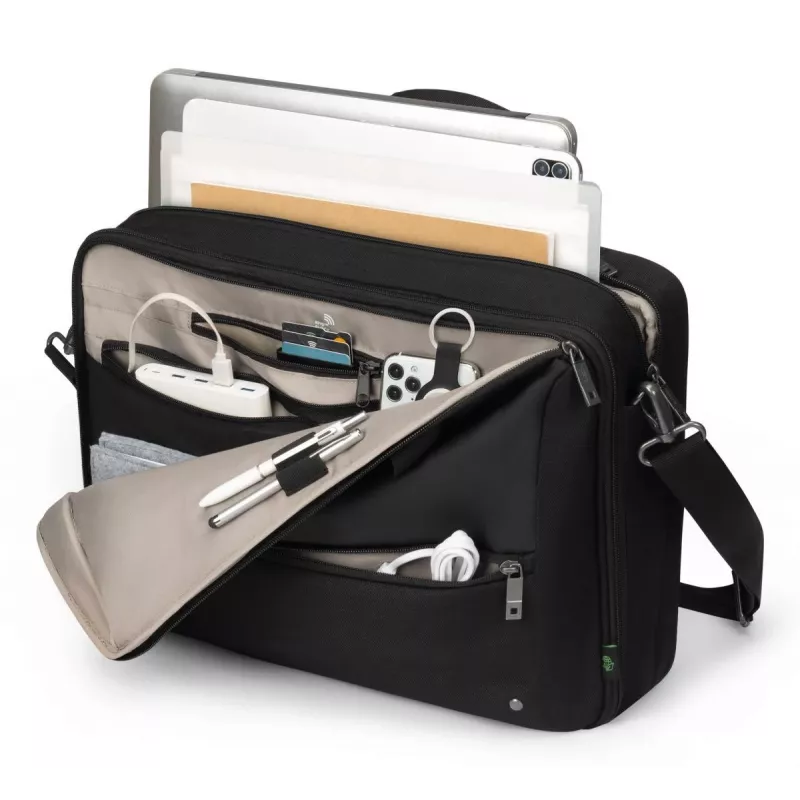 Mala para portátil DICOTA Top Traveller Dual Five - 14-16 polegadas - preto / 900d poliéster PET reciclado