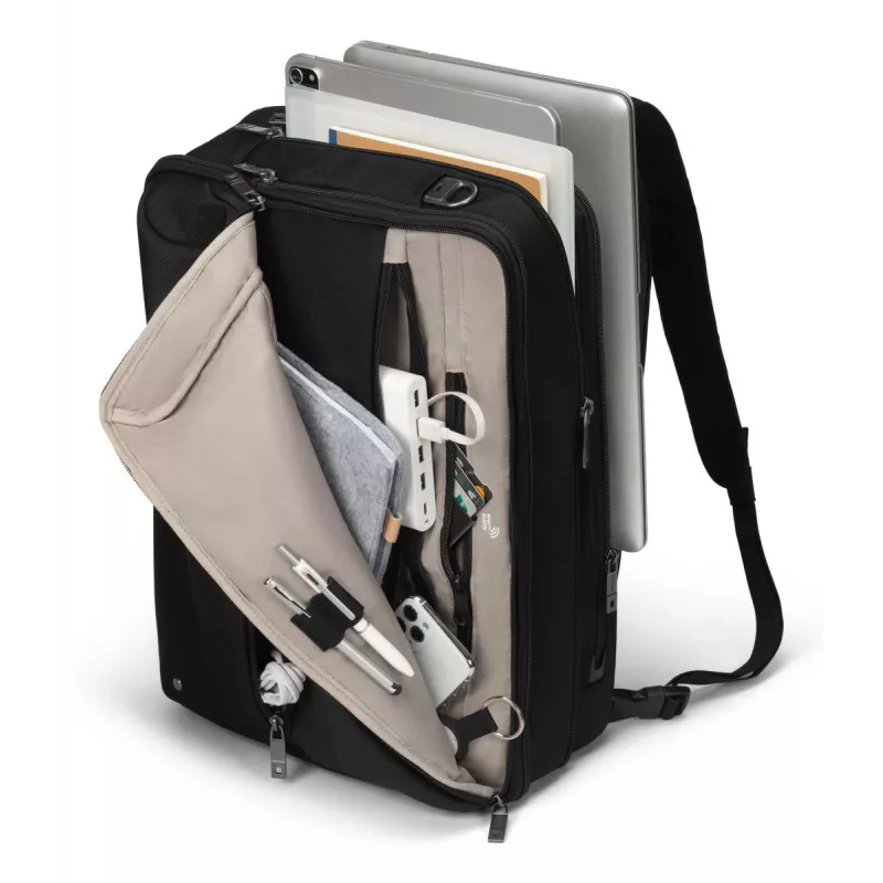 Mala para portátil DICOTA Top Traveller Dual Five - 14-16 polegadas - preto / 900d poliéster PET reciclado