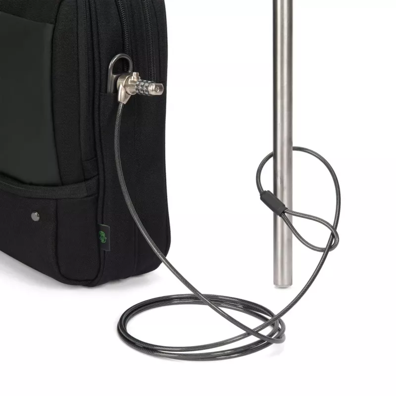 Mala para portátil DICOTA Top Traveller Five - 12-14 polegadas - preto / 900d poliéster PET reciclado