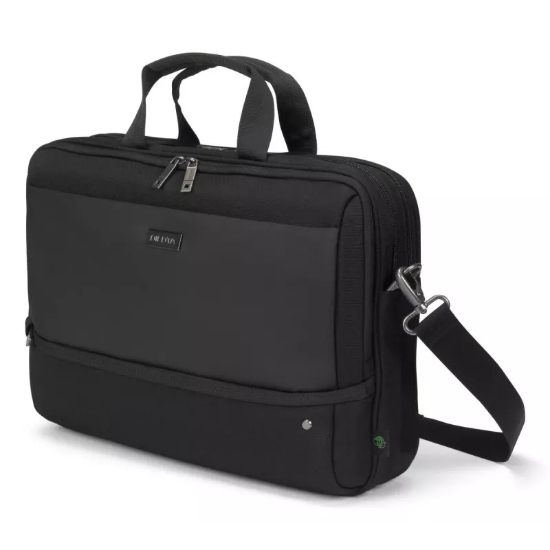 Mala para portátil DICOTA Top Traveller Five - 12-14 polegadas - preto / 900d poliéster PET reciclado