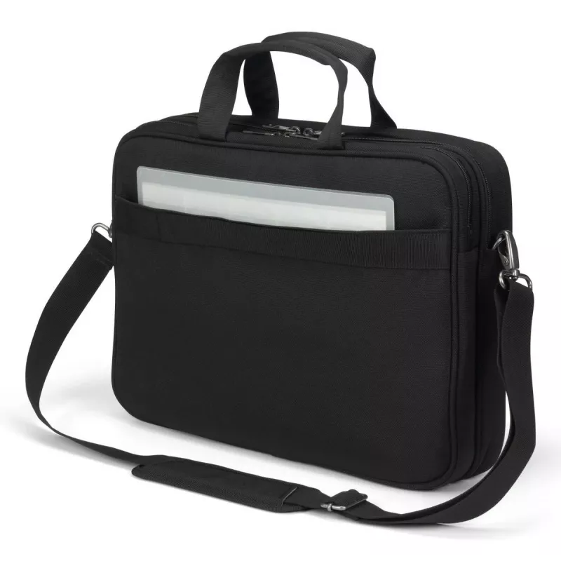 Mala para portátil DICOTA Top Traveller Five - 12-14 polegadas - preto / 900d poliéster PET reciclado
