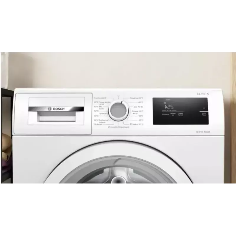 Máquina de lavar roupa de carga frontal Bosch WAN2405MPL, 7 kg, 1200 rpm, classe de eficiência energética A, visor LED, branca