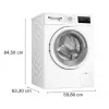 Máquina de lavar roupa de carga frontal Bosch WAN2405MPL, 7 kg, 1200 rpm, classe de eficiência energética A, visor LED, branca