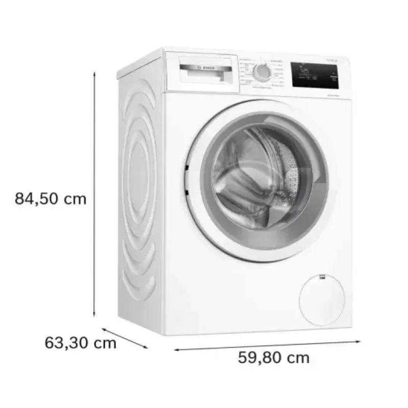Máquina de lavar roupa de carga frontal Bosch WAN2405MPL, 7 kg, 1200 rpm, classe de eficiência energética A, visor LED, branca