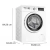 Máquina de lavar roupa Bosch WUU28T10PL, carga frontal, capacidade 8–9 kg, 1400 rpm, classe de eficiência energética A