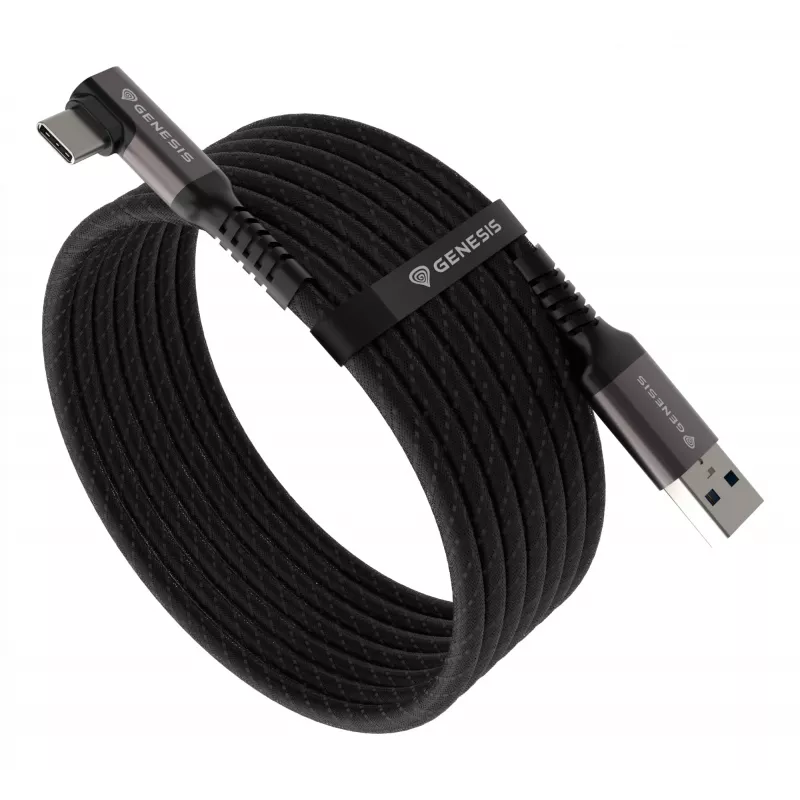 Cabo USB GENESIS NVC-2220 USB 3.2 Gen 1 (3.1 Gen 1) 3 m USB A USB C preto, cinzento