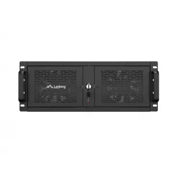 Caixa rack Lanberg SC01-5204-12B 4U preta 5 ventoinhas