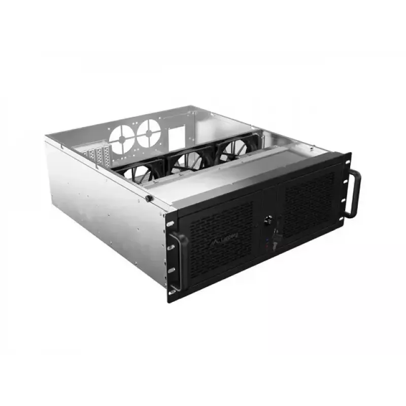 Caixa rack Lanberg SC01-5204-12B 4U preta 5 ventoinhas