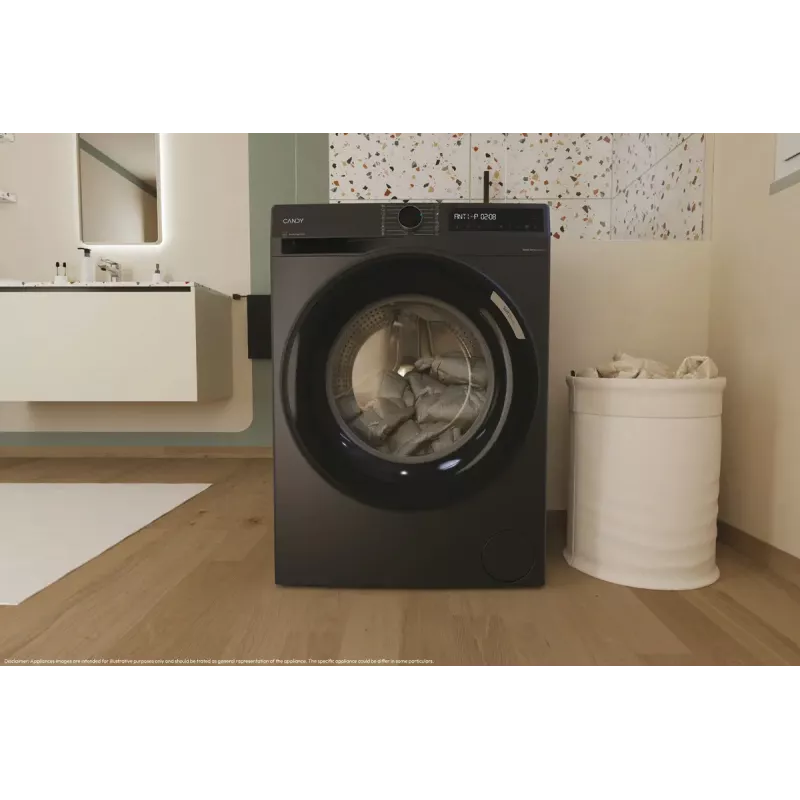 Máquina de lavar roupa Candy BR 47SBL8G-S de carregamento frontal 7 kg 1400 rpm cinzento