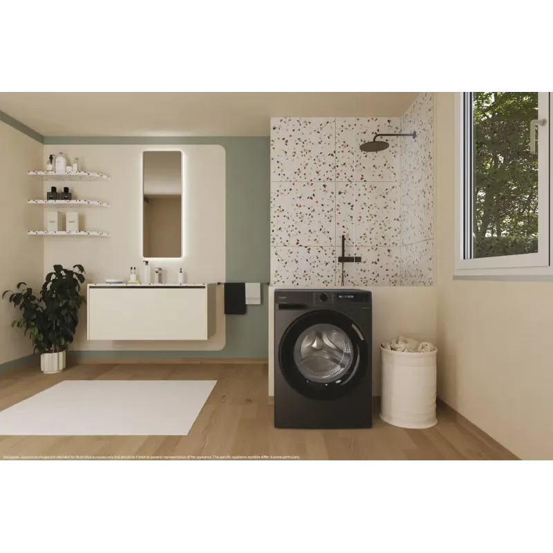 Máquina de lavar roupa Candy BR 47SBL8G-S de carregamento frontal 7 kg 1400 rpm cinzento