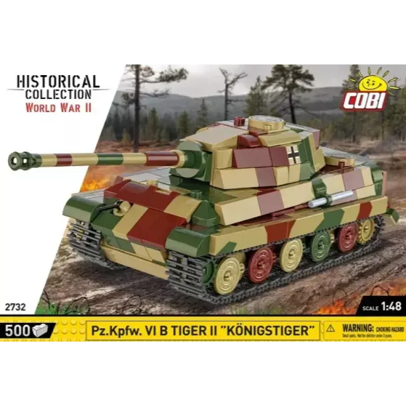 COBI 2732 Historical Collection conjunto de construção Pz.Kpfw. VI B Tiger II Königstiger, 500 peças, 1:48