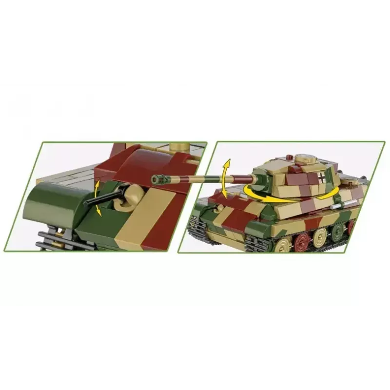 COBI 2732 Historical Collection conjunto de construção Pz.Kpfw. VI B Tiger II Königstiger, 500 peças, 1:48