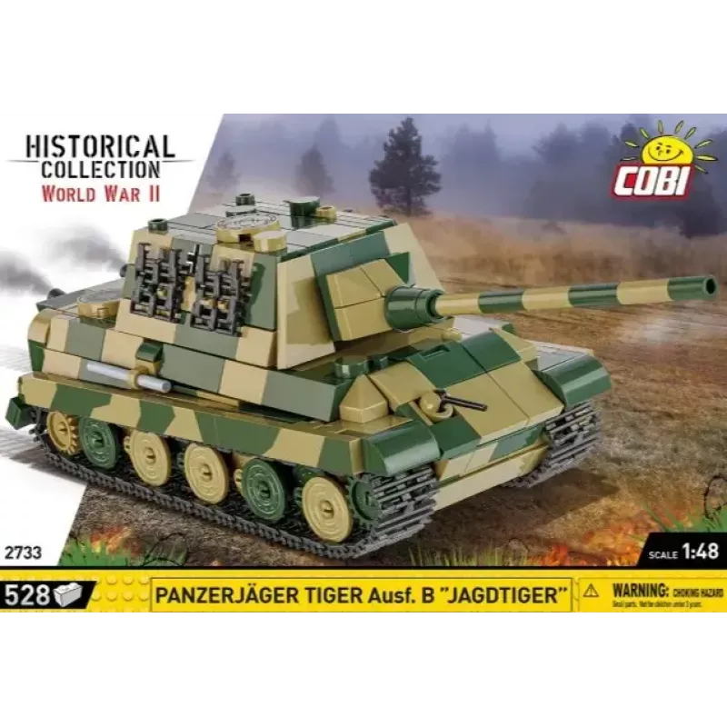 COBI 2733 Historical Collection conjunto de construção Panzerjäger Tiger Ausf. B Jagdtiger, 528 peças, 1:48