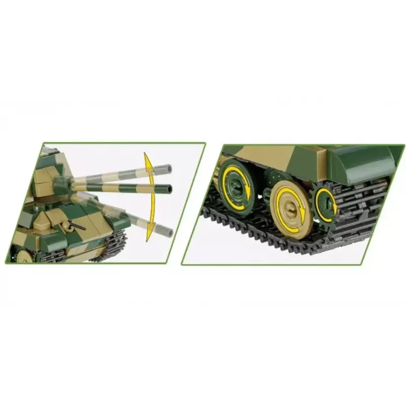 COBI 2733 Historical Collection conjunto de construção Panzerjäger Tiger Ausf. B Jagdtiger, 528 peças, 1:48
