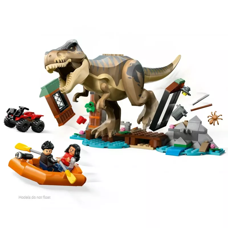 Conjunto de construção LEGO Dinossauros T. rex River Escape 76975 — 199 peças, 2 minifiguras, idade 5+