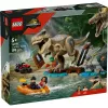 Conjunto de construção LEGO Dinossauros T. rex River Escape 76975 — 199 peças, 2 minifiguras, idade 5+