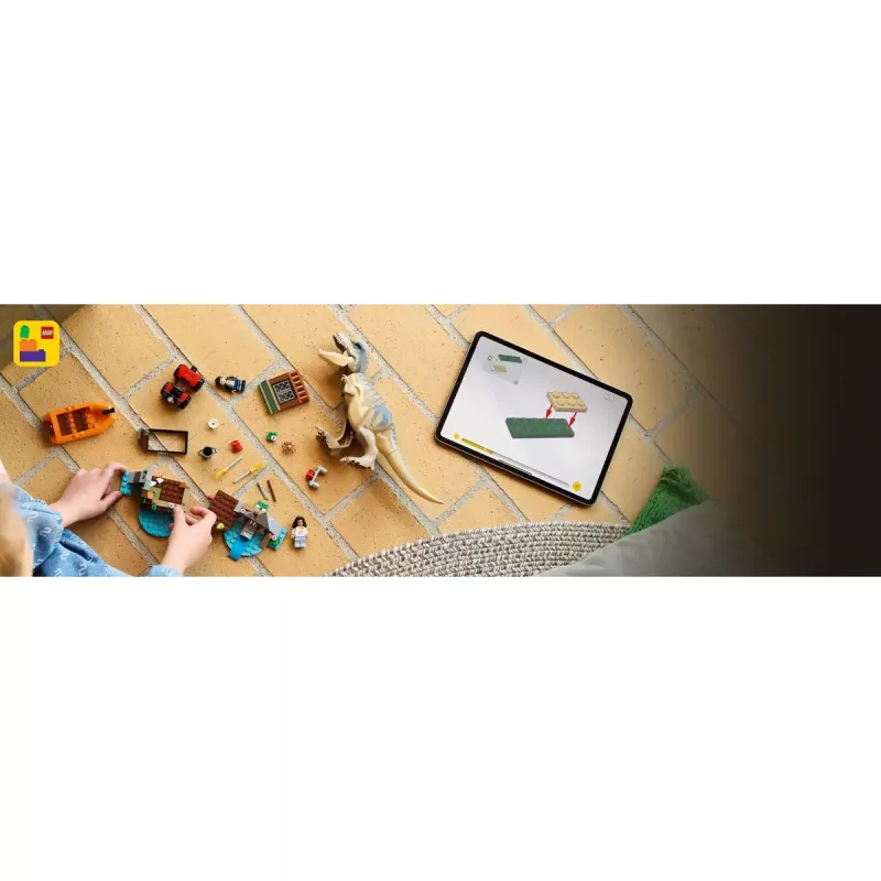 Conjunto de construção LEGO Dinossauros T. rex River Escape 76975 — 199 peças, 2 minifiguras, idade 5+