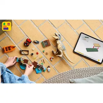 Conjunto de construção LEGO Dinossauros T. rex River Escape 76975 — 199 peças, 2 minifiguras, idade 5+