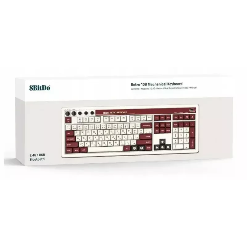 Teclado mecânico 8Bitdo RET00493 retroiluminação RGB compacto