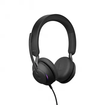 Headset Jabra Evolve2 40 SE com fios arco de cabeça chamadas/música USB Type-C / USB Type-A Preto