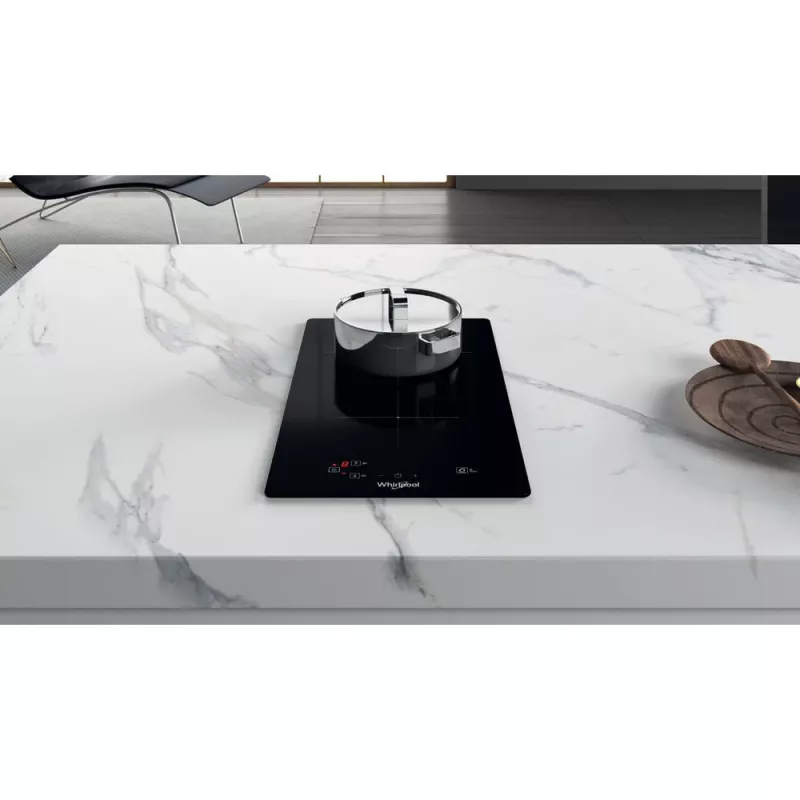 Placa de indução encastrável Whirlpool WS Q0530 NE preta 28 cm zona 2 zonas