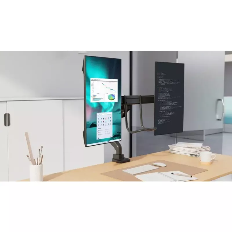 Braço para monitor duplo Kensington SmartFit K58272WW fixação por grampo/ilharós 18 kg
