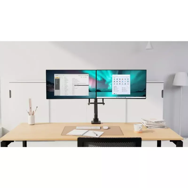 Braço para monitor duplo Kensington SmartFit K58272WW fixação por grampo/ilharós 18 kg