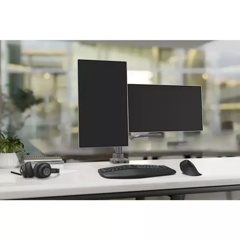 Braço para monitor duplo Kensington SmartFit K58272WW fixação por grampo/ilharós 18 kg